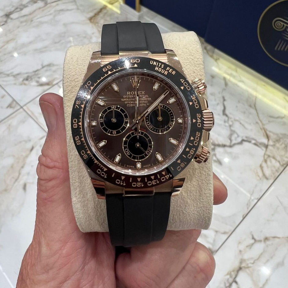 Rolex Daytona Rose Gold ever flex 2022 with stickers very rare price of application